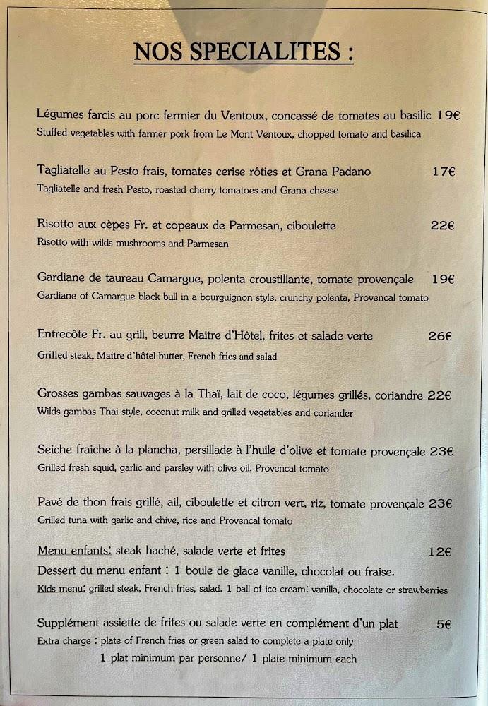 Le Petit Rocher - Menu Image 2