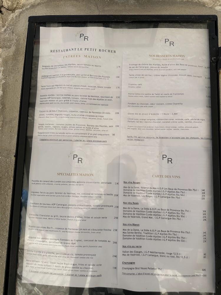 Le Petit Rocher - Menu Image 4